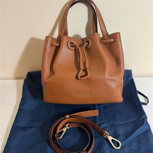 Cole Haan Tan Purse with Drawstring Closure